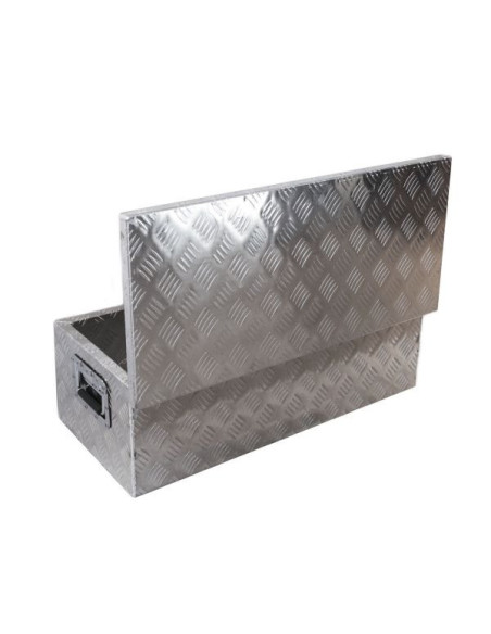 Coffre aluminium rectangulaire ouverture dessus 775x355x255 mm