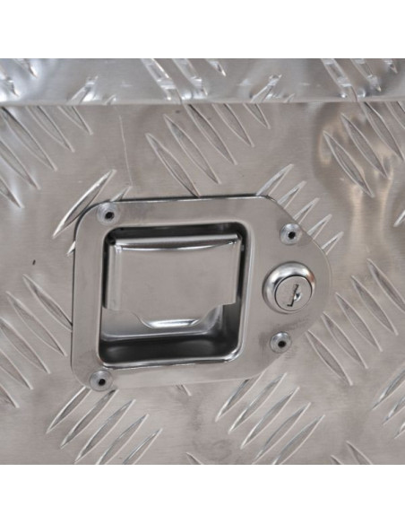 Coffre aluminium rectangulaire ouverture dessus 775x355x255 mm