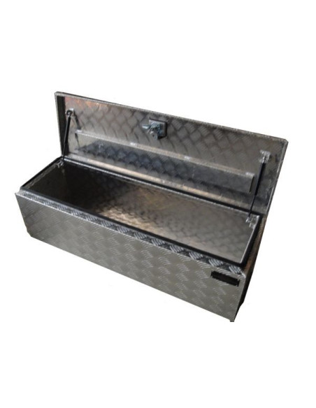 Coffre rectangulaire en aluminium avec ouverture dessus 1230x380x380 mm