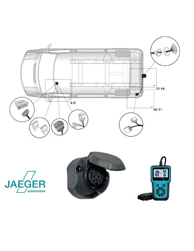 21040538 FAISCEAU 13 PLOTS MERCEDES SPRINTER VS 30 (W907 / W910) + PASSAGE VALISE