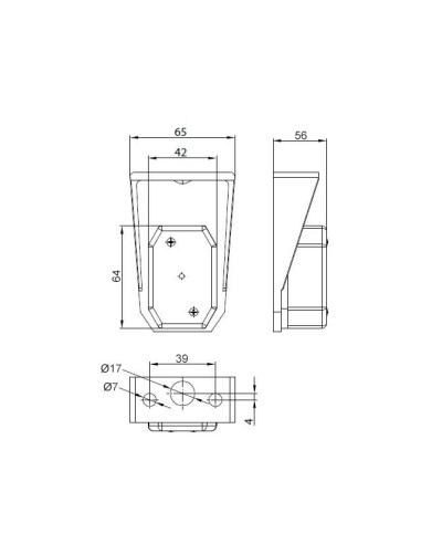 FEU DE POSITION GABARIT BLANC sur SUPPORT COMPATIBLE ASPOCK FLEXIPOINT