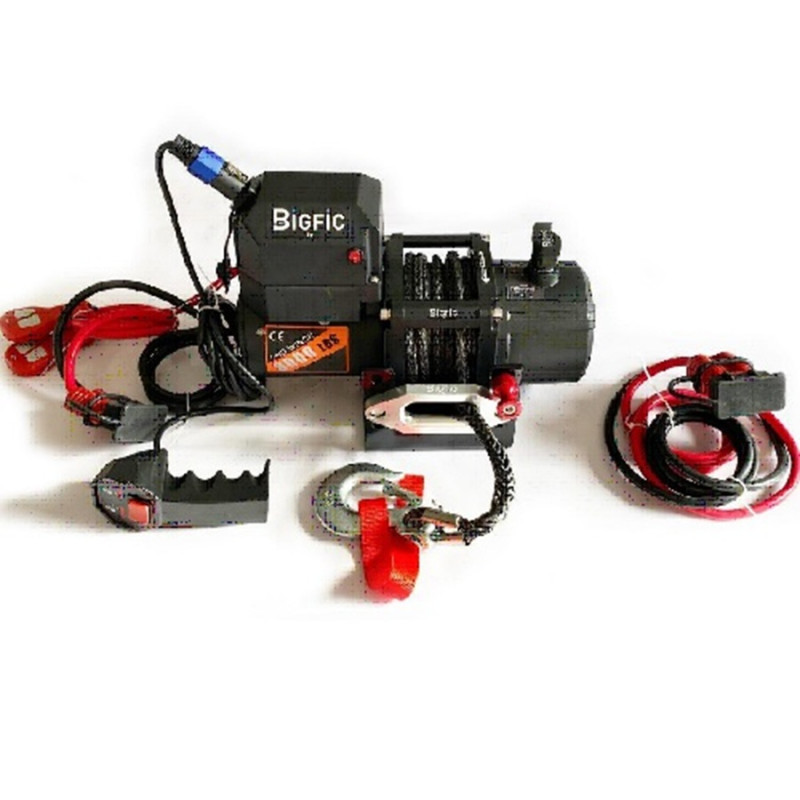 Treuil électrique 12V 2000 Lbs - Pour Voiture, Bateau, Remorque - Câble 29,5m - Protection Surcharge - Portable