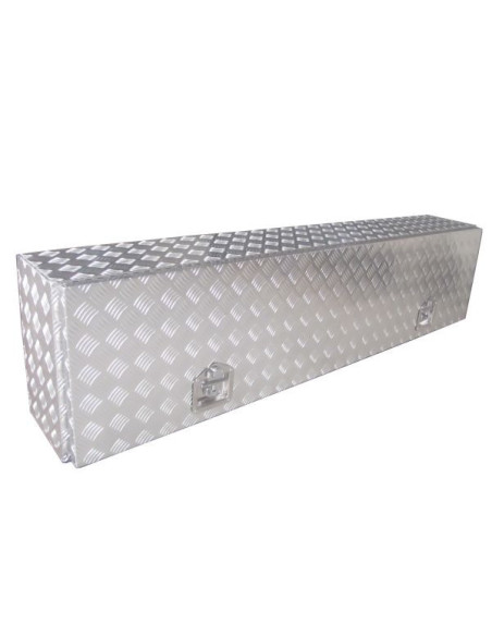 Coffre aluminium rectangulaire ouverture devant avec tablette r glable 1700x240x400