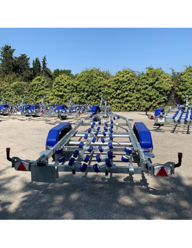 PORTE-BATEAU 1800 KG PTC - MULTI-ROULEAUX 2 ESSIEUX (Sunway)