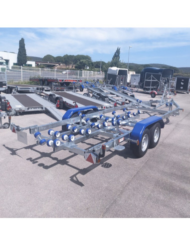 PORTE-BATEAU 3500 KG PTC  MULTI-ROULEAUX 2 essieux (Sunway)