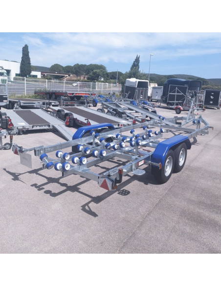 PORTE-BATEAU 3500 KG PTC  MULTI-ROULEAUX 2 essieux (Sunway)