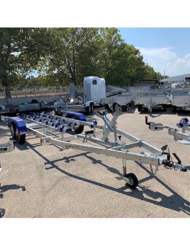 PORTE-BATEAU 1800 KG PTC - MULTI-ROULEAUX 2 ESSIEUX (Sunway)