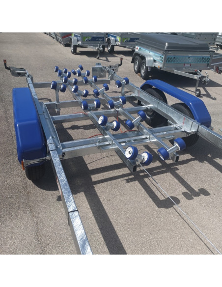 PORTE-BATEAU 3500 KG PTC  MULTI-ROULEAUX 2 essieux (Sunway)