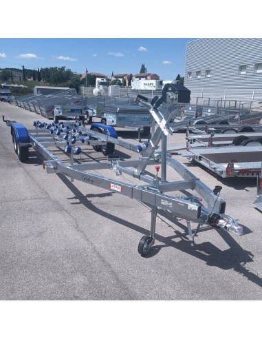 PORTE-BATEAU 3500 KG PTC  MULTI-ROULEAUX 2 essieux (Sunway)