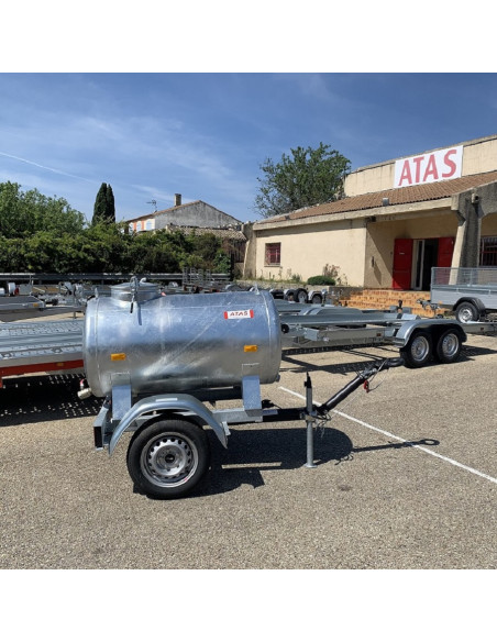 REMORQUE PORTE CITERNE 500L PTC 750 KG (Hubière)