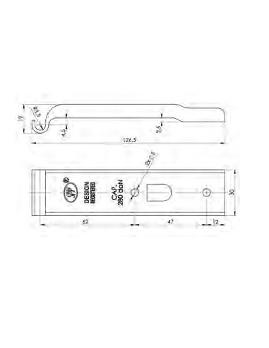 CROCHET DE  GRENOUILLERE A CLIQUET 00637 (Sorel)