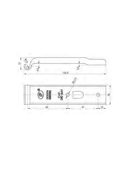 CROCHET DE  GRENOUILLERE A CLIQUET 00637 (Sorel)