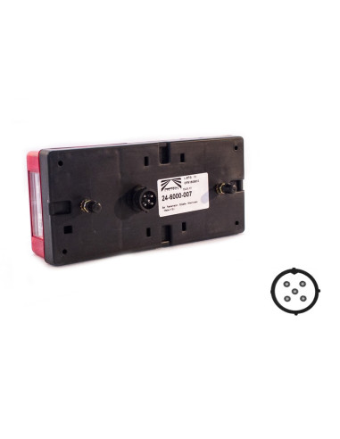 FEU RECTANGULAIRE DROIT ASPOCK MIDIPOINT 1 (Connectique ronde 5)