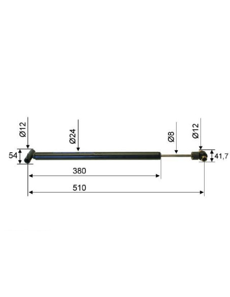 AMORTISSEUR DE TETE 131R APRES 1992 (L 530 mm) COMPATIBLE Alko