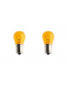AMPOULE  POIRETTE  BAU15S 12V 21  MONOFIL  AMBRE (BLISTER DE 2)