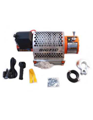 TREUIL ELECTRIQUE DE TRACTION 12V A CABLE CAPACITE 20000 LBS - 9000 Kg STOCK UNIQUEMENT