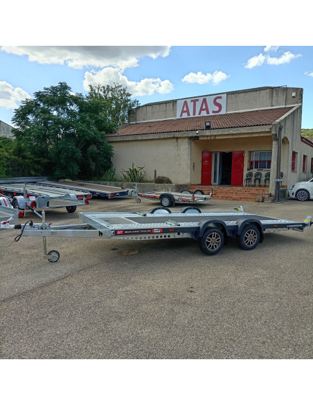 PORTE VOITURE A Transporter GRIS 450*190 - 2700 KG PTC +  CALES (Brian james)