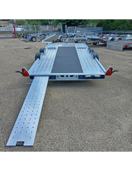 PORTE VOITURE A Transporter GRIS 450*190 - 2700 KG PTC +  CALES (Brian james)