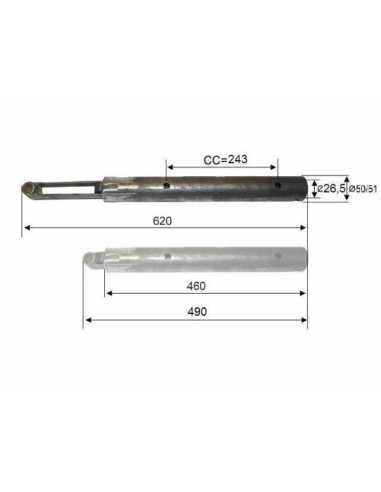 PEITZ PAV fut coulissant PAV SR2 7 MX Longueur...