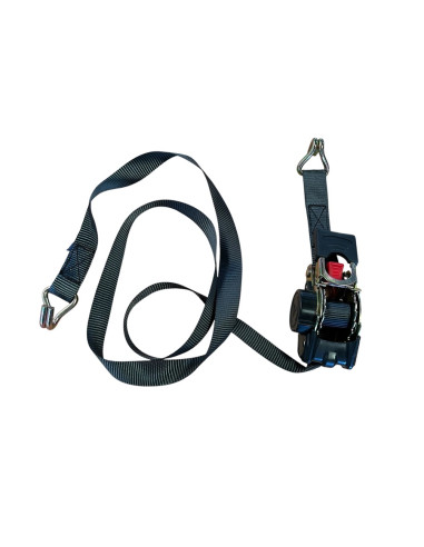 SANGLE A CLIQUET RETRACTABLE AVEC CROCHETS 600 KG - 1,8 M