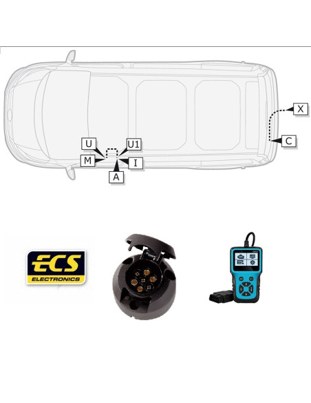 FR-117-B1 FAISCEAU 7 PLOTS FORD VOLKSWAGEN + PASSAGE VALISE