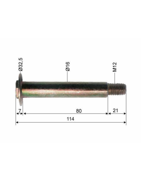Alko Axe d articulation pour levier de frein M12x1 5 Longueur 115 mm