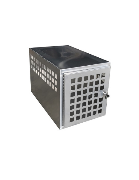 COFFRE ALUMINIUM TRANSPORT CHIEN ALUMINIUM LISSE 500X850X550 
