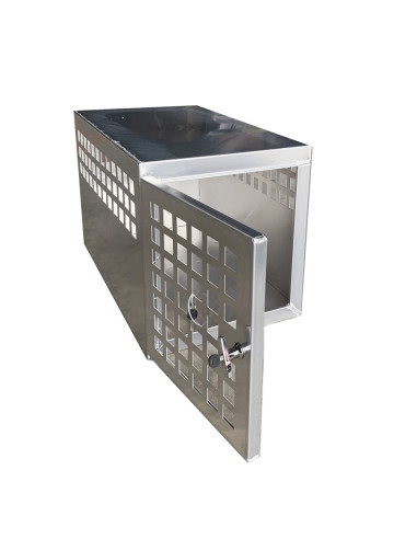 COFFRE ALUMINIUM TRANSPORT CHIEN ALUMINIUM LISSE 500X850X550 