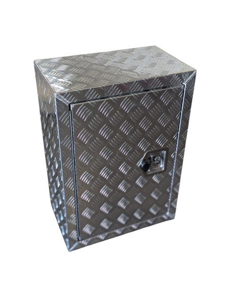 COFFRE ALUMINIUM RECTANGULAIRE OUVERTURE AVANT 500 x 300 x 700 mm