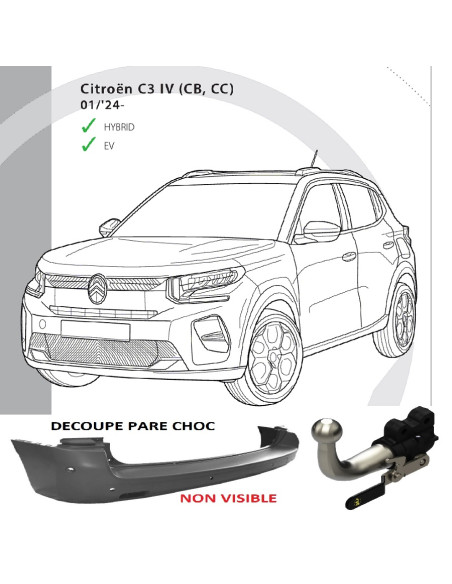 2897T38 ATTELAGE CITROEN C3 IV de 01/24 - 