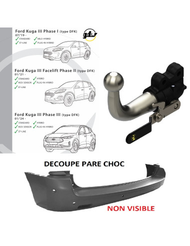 2913T36 ATTELAGE FORD KUGA III  DE 07/19 - 