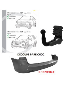 2799T60 ATTELAGE MERCEDES EQB X243 de 11/2021 -  ET EQA H243 de 05/2021 - 