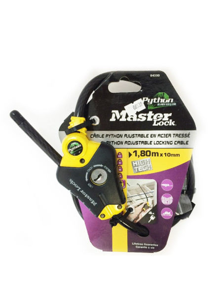 ANTIVOL CABLE 10MN LONG 1,80 AJUSTABLE