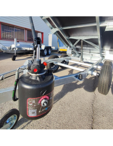 BENNE 39560 FLEXI POMPE 253*147 - 750 KG PTC NON FREINEE - 2 ESSIEUX  (Lider)