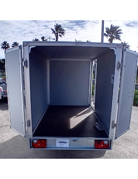 FOURGON GO 256*134*138 1350 KG - P.LATERALE BOIS BLANC