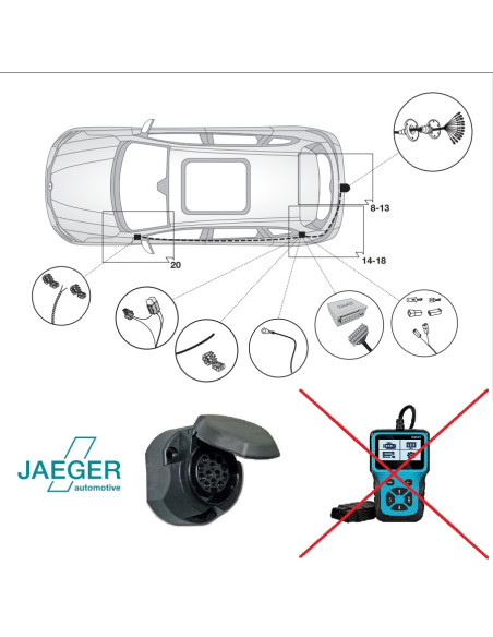21180545  FAISCEAU 13 BROCHES RENAULT KOLEOS
