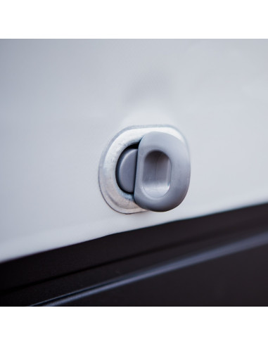 BACHE & ARMATURE  406x204 GRIS CLAIR (hauteur plancher 200) Saris