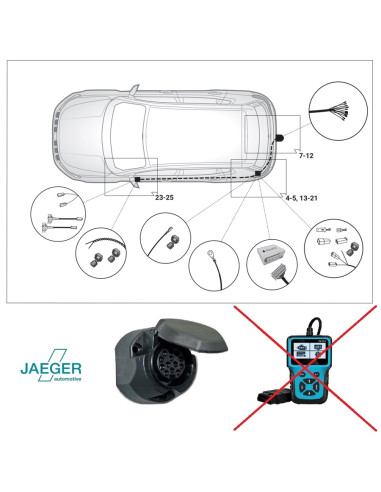 21610517 FAISCEAU 13 BROCHES JEEP COMPASS
