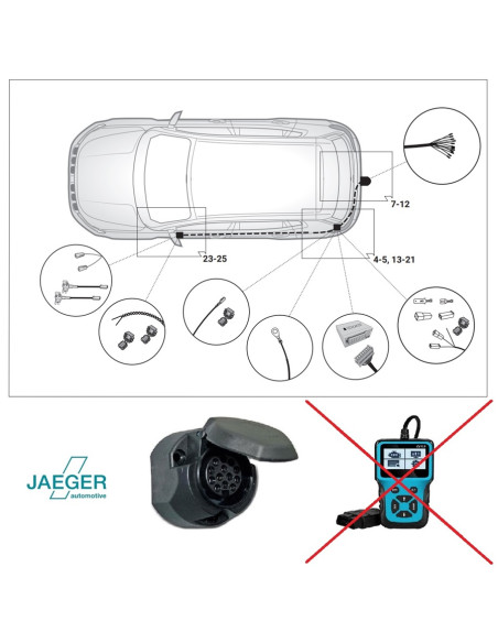 21610517 FAISCEAU 13 BROCHES JEEP COMPASS