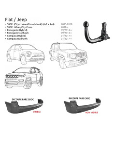 60500  ATTELAGE JEEP RENEGADE TRAILHAWK  DE 2014  -  