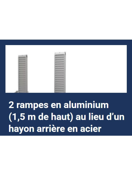RAMPES ALU à la PLACE du PONT ARRIERE / TP MULTITRANSPORTEUR (Saris) OPTION D USINE UNIQUEMENT