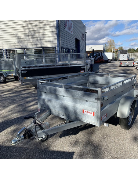 UTILITAIRE 203*134*50 1 ESSIEU - ROBUST - 750 KG PTC FREINE (Lider)