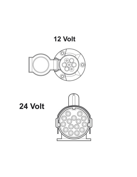 REDUCTEUR DE TENSION - 15 pôles 24V vers 7 pôles 12V