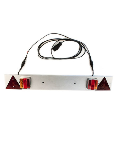 PLAQUE DE FEUX LEDS 100x14 - PRISE 7 PLOTS - CABLE 4 m