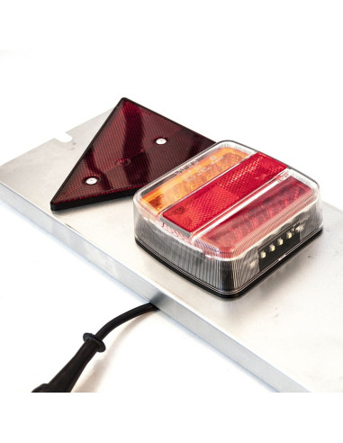 PLAQUE DE FEUX LEDS 100x14 - PRISE 7 PLOTS - CABLE 4 m