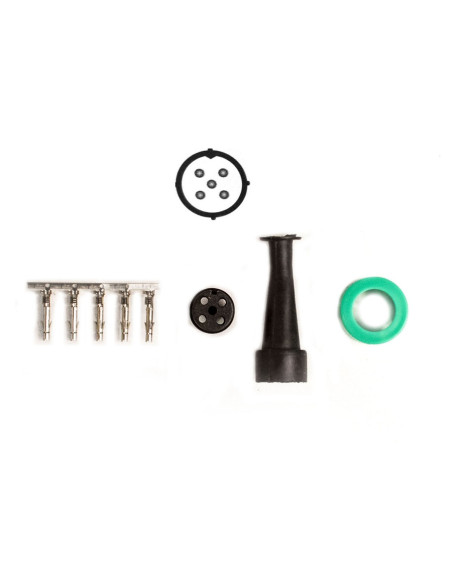 CONNECTEUR RAPIDE VERT ROND 5 BROCHES AVEC DETROMPEUR (Aspock)