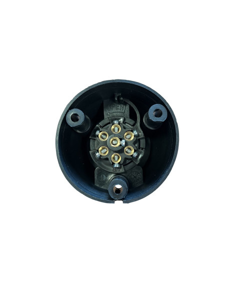  PRISE SOCLE  FEMELLE  7 PLOTS CORPS PLASTIQUE 12V 