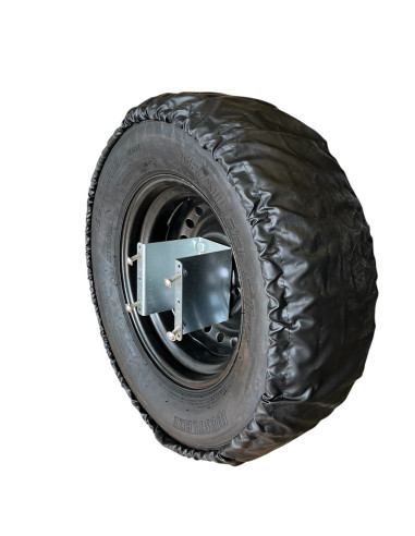 KIT ROUE SECOURS 185/70R13 AVEC BACHE ET SUPPORT (Cheval Liberté)