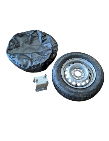 KIT ROUE SECOURS 165/70R13 AVEC BACHE ET SUPPORT (Cheval Liberté)