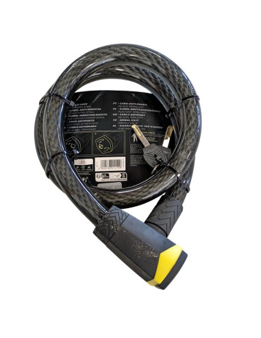 ANTIVOL SPIRALE à CLES 120 cm Ø 25 mm